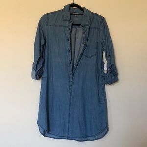 charlotte russe long sleeve denim dress